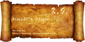 Kuszák Ilona névjegykártya